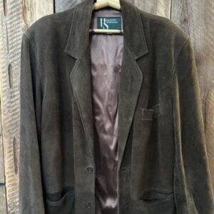 VTG Leather Blazer Men's M Made in USA Academia Western 90s Rugged Urban Cowboy